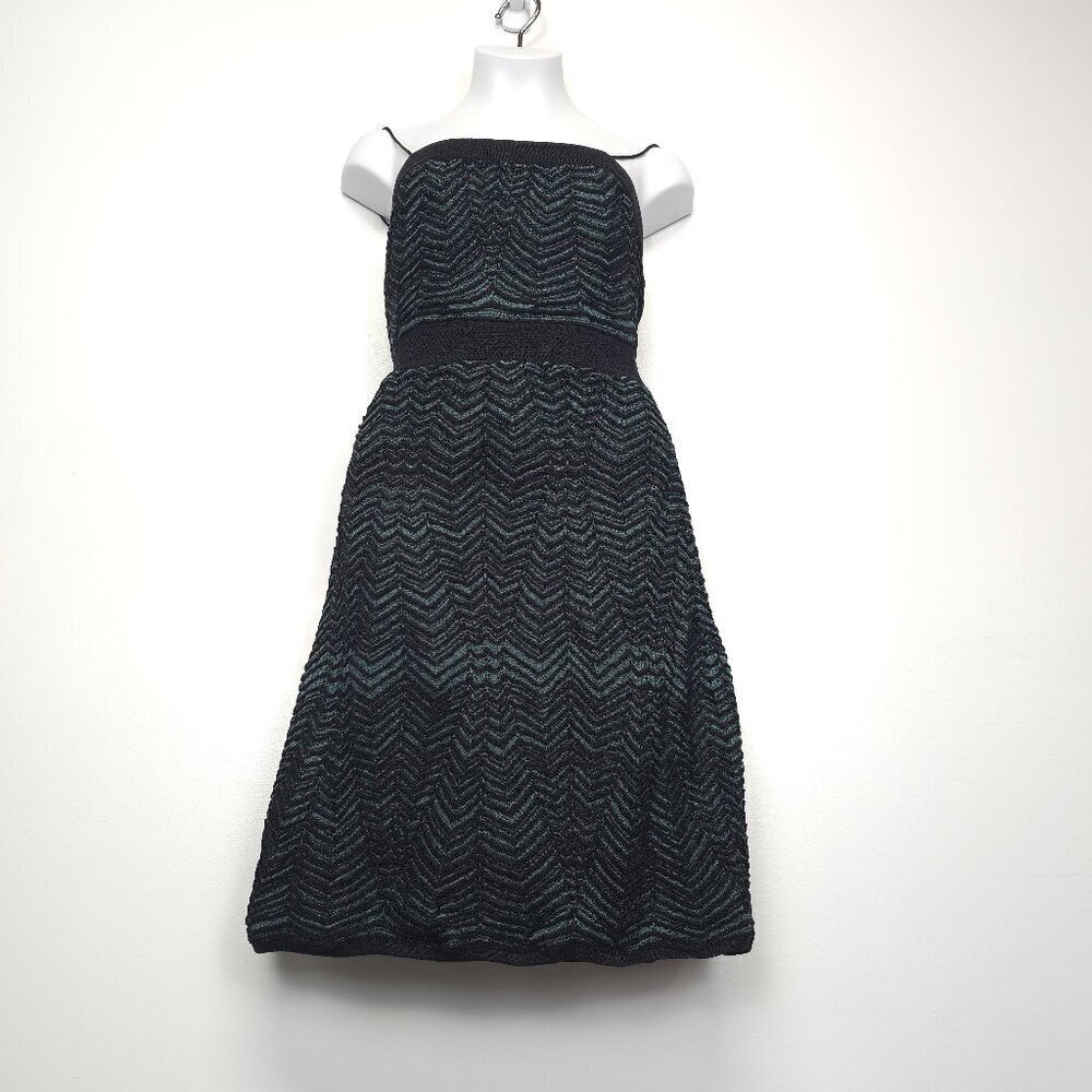 M Missoni Metallic Knit Bodycon Dress in Green Nylon - Picture 7 of 12